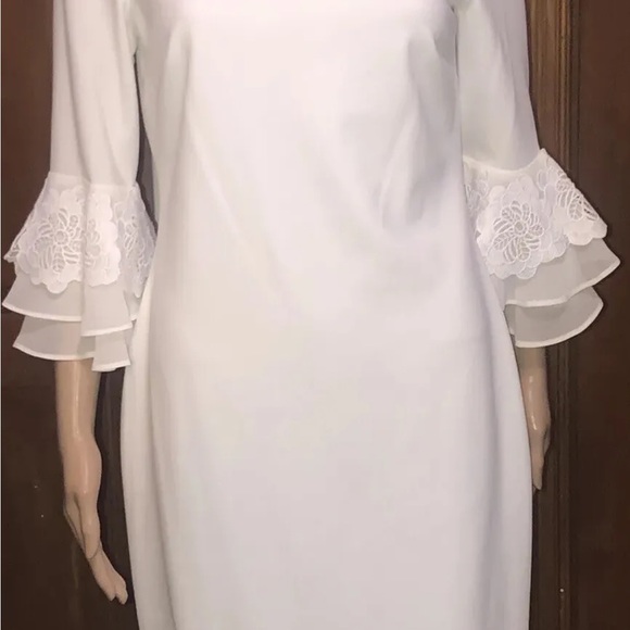 NWT Calvin Klein White Polyester/Spandex Retail $139 Size 4 - Picture 16 of 16